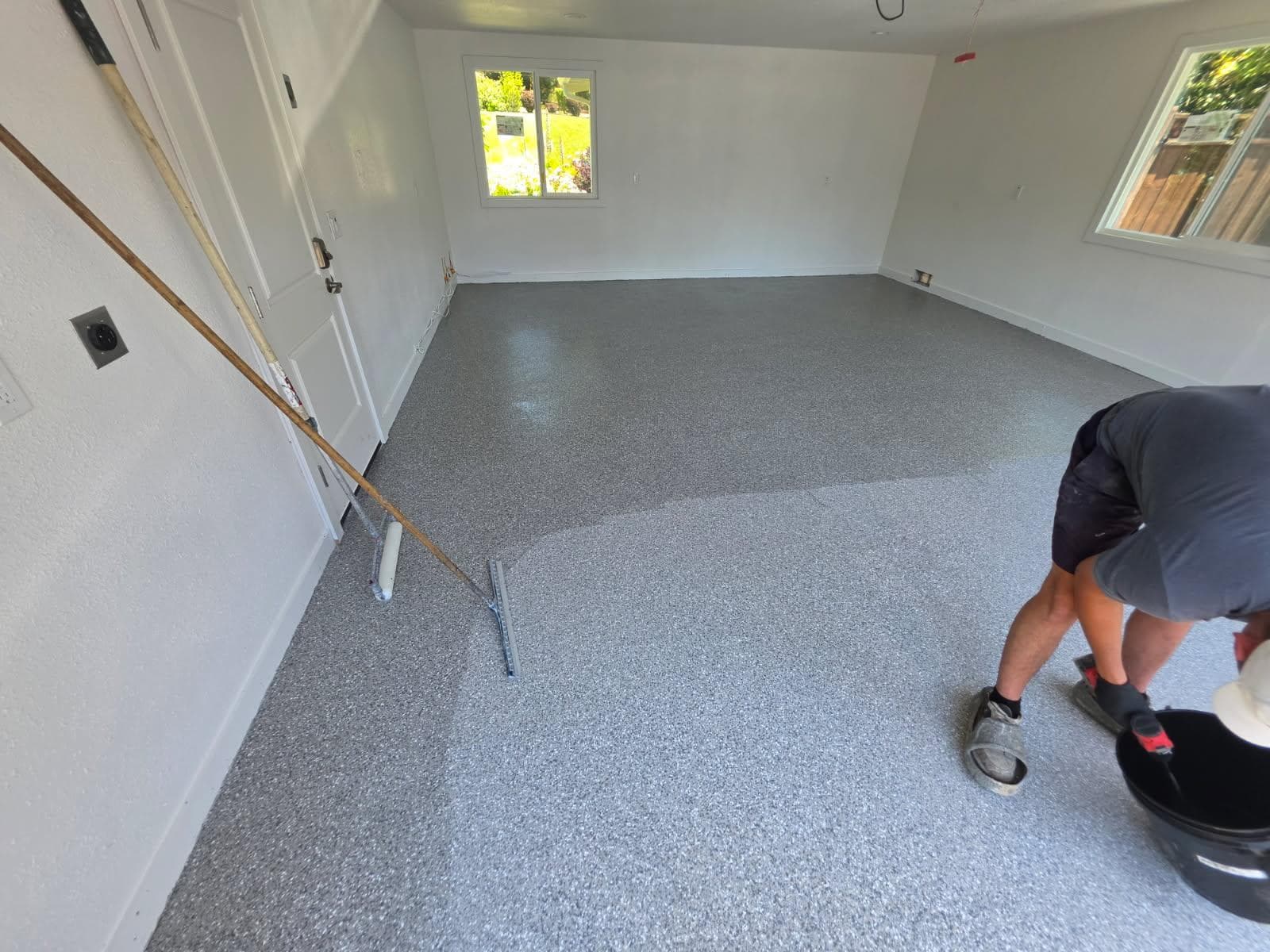 Gallery photos for Flake Epoxy Garage Floor Coating Completed in Orinda: Image #3