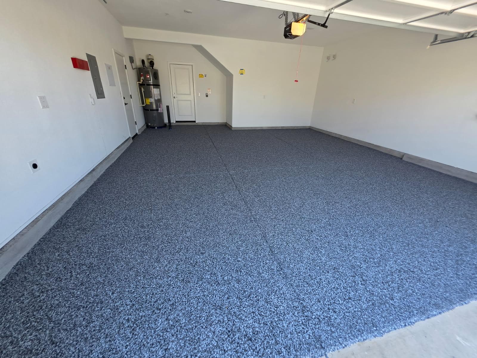 Gallery photos for New Build Garage Gets a Glacier Flake Epoxy Coating in Sacramento: Image #1