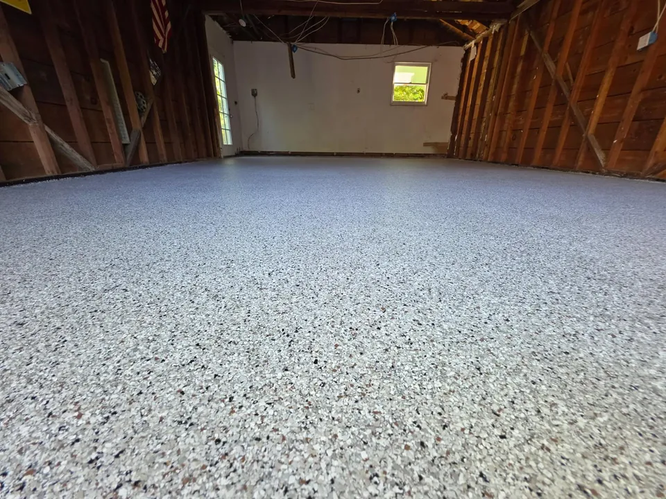 Finished floor toward the garage door